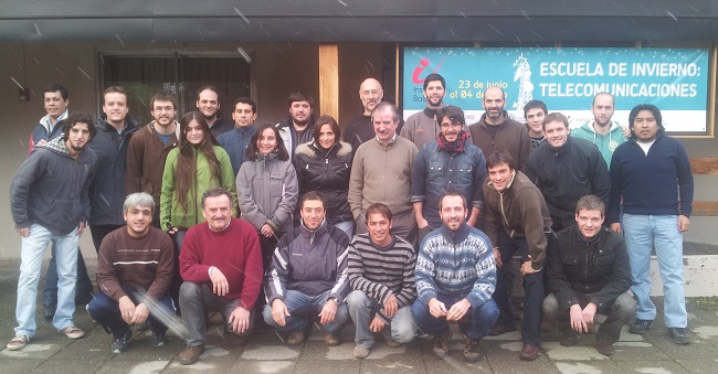 Los asistentes de la Escuela de Invierno 2014 en Telecomunicaciones (Crédito Instituto Balseiro).